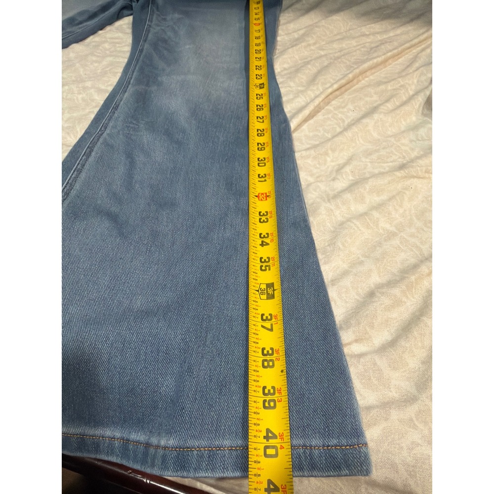 Halara Flex Low Rise Flare Casual Jeans Blue Denim Pockets Large L - Picture 9 of 14